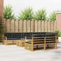 Outdoor-Sofagarnitur 9 pcs Weiß und Anthrazit 79 x 79 x 37 cm