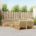 Outdoor-Sofagarnitur 9 pcs Weiß und Beige 79 x 79 x 37 cm