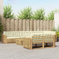 Outdoor-Sofagarnitur 9 pcs Weiß und Creme 79 x 79 x 37 cm