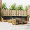 Outdoor-Sofagarnitur 9 pcs Weiß und Anthrazit 79 x 79 x 37 cm
