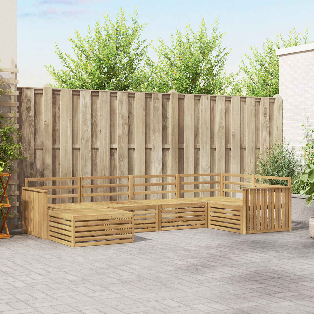 Outdoor-Sofagarnitur 6 pcs Weiß 327 x 168,5 x 73 cm