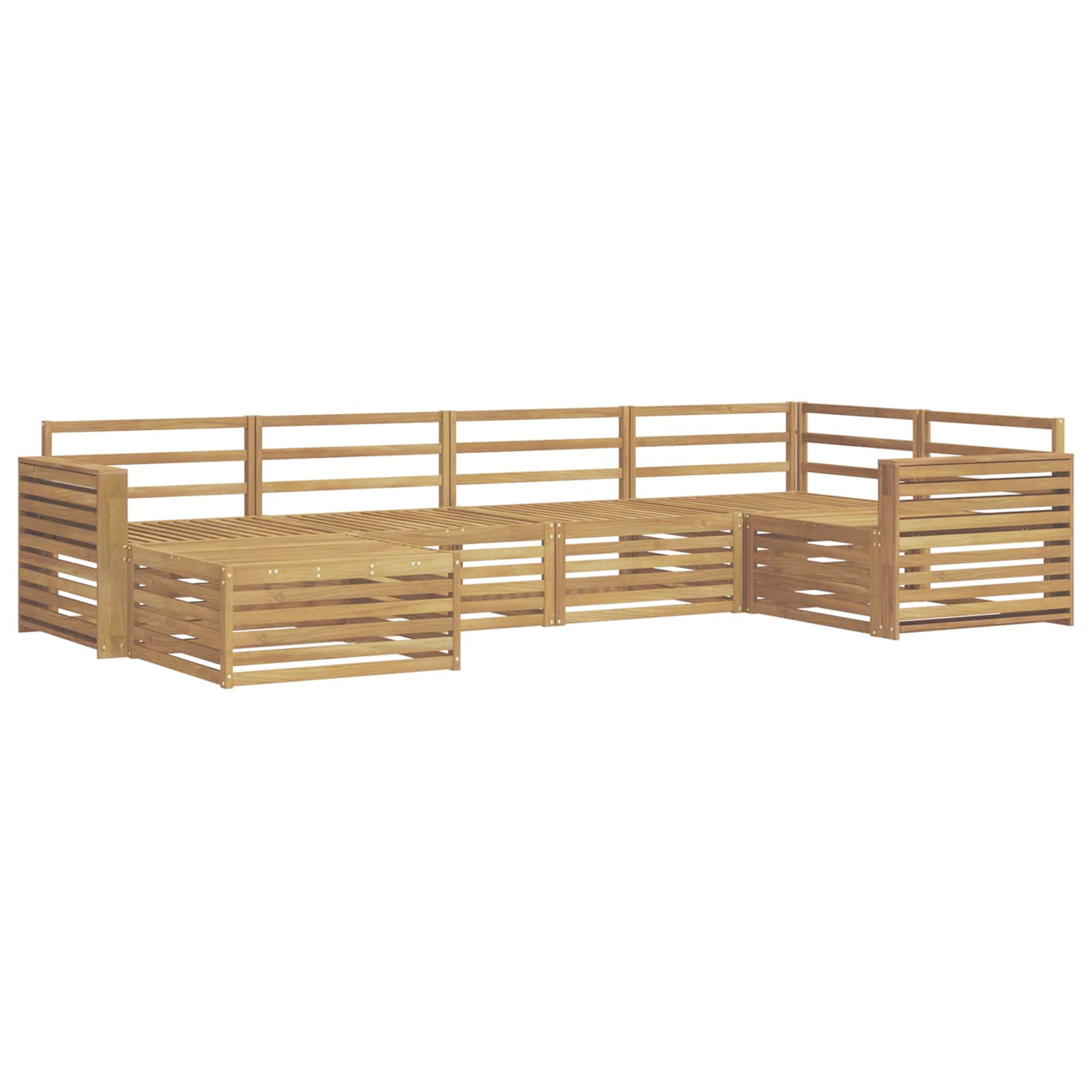 Outdoor-Sofagarnitur 6 pcs Weiß 331 x 172,5 x 73 cm