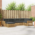 Outdoor-Sofagarnitur 6 pcs Weiß und Anthrazit