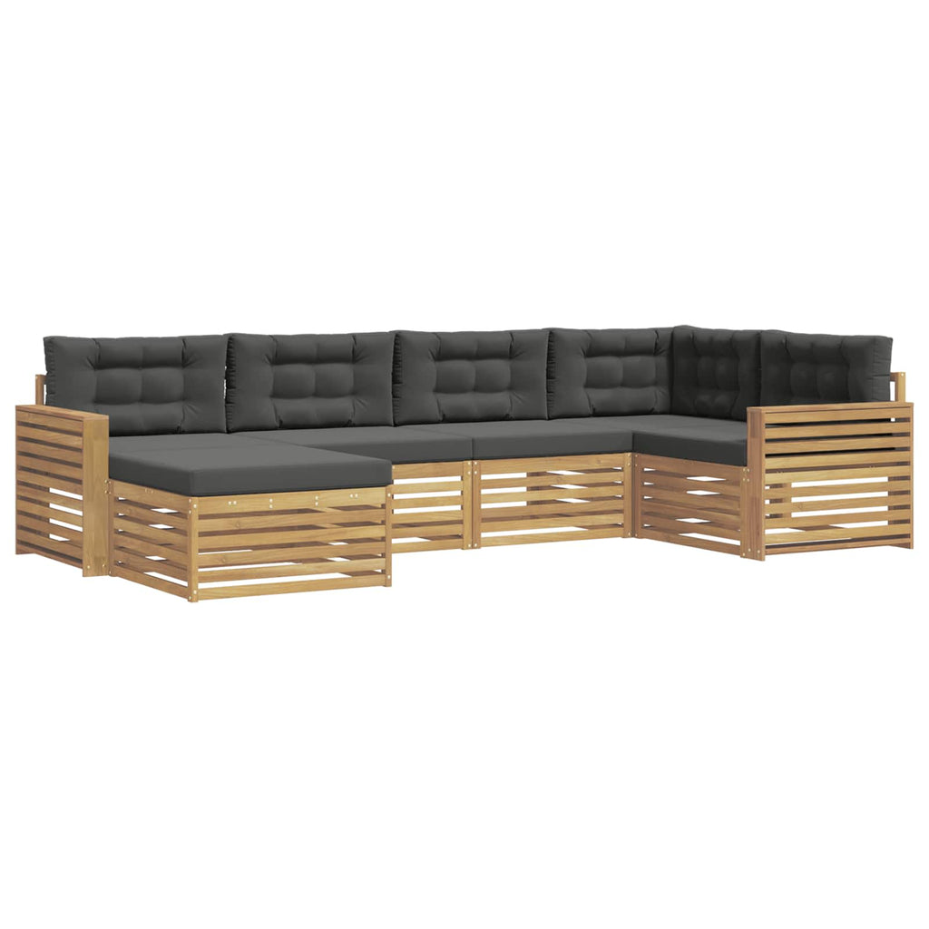 Outdoor-Sofagarnitur 6 pcs Weiß und Anthrazit