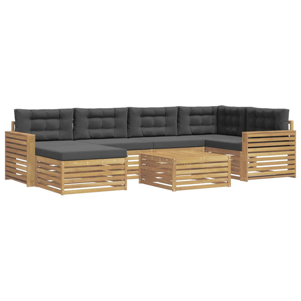 Outdoor-Sofagarnitur 7 pcs Weiß und Anthrazit