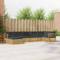 Outdoor-Sofagarnitur mit Kissen 7 pcs Weiß und Anthrazit