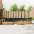 Outdoor-Sofagarnitur mit Kissen 8 pcs Weiß und Anthrazit