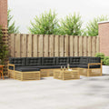 Outdoor-Sofagarnitur mit Kissen 8 pcs Weiß und Anthrazit