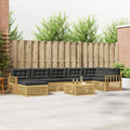 Outdoor-Sofagarnitur mit Kissen 8 pcs Weiß und Anthrazit