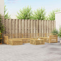 Outdoor-Sofagarnitur 8 pcs Weiß Massivholz Akazie
