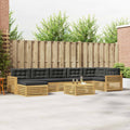 Outdoor-Sofagarnitur mit Kissen 8 pcs Weiß und Anthrazit