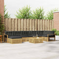 Outdoor-Sofagarnitur mit Kissen 8 pcs Weiß und Anthrazit