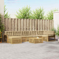 Outdoor-Sofagarnitur mit Kissen 8 pcs Weiß und Beige