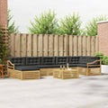 Outdoor-Sofagarnitur 8 pcs Weiß und Anthrazit Polyester