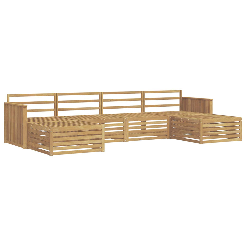 Outdoor-Sofagarnitur 6 pcs Weiß Massivholz Akazie