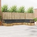 Outdoor-Sofagarnitur 8 pcs Weiß und Anthrazit Polyester