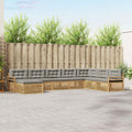 Outdoor-Sofagarnitur 8 pcs Weiß und Hellgrau Massivholz Akazie