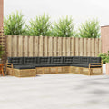 Outdoor-Sofagarnitur 8 pcs Weiß und Anthrazit Massivholz Akazie