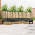 Outdoor-Sofagarnitur mit Kissen 8 pcs Weiß und Anthrazit