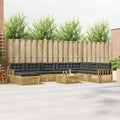Outdoor-Sofagarnitur 9 pcs Weiß und Anthrazit Massivholz Akazie