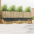 Outdoor-Sofagarnitur 9 pcs Weiß und Anthrazit Massivholz Akazie