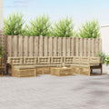 Outdoor-Sofagarnitur 9 pcs Weiß und Beige Massivholz Akazie
