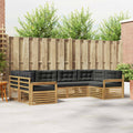 Outdoor-Sofagarnitur mit Kissen 6 pcs Weiß und Anthrazit
