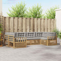 Outdoor-Sofagarnitur mit Kissen 6 pcs Weiß und Hellgrau