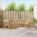 Outdoor-Sofagarnitur 6 pcs Weiß und Beige Massivholz Akazie