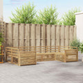 Outdoor-Sofagarnitur 6 pcs Weiß Massivholz Akazie