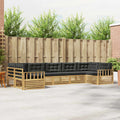 Outdoor-Sofagarnitur mit Kissen 7 pcs Weiß und Anthrazit