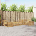 Outdoor-Sofagarnitur 7 pcs Weiß Massivholz Akazie