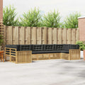 Outdoor-Sofagarnitur 7 pcs Weiß und Anthrazit Massivholz Akazie