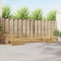 Outdoor-Sofagarnitur 7 pcs Weiß Massivholz Akazie