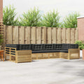 Outdoor-Sofagarnitur 7 pcs Weiß und Anthrazit Massivholz Akazie