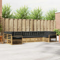 Outdoor-Sofagarnitur mit Kissen 7 pcs Weiß und Anthrazit