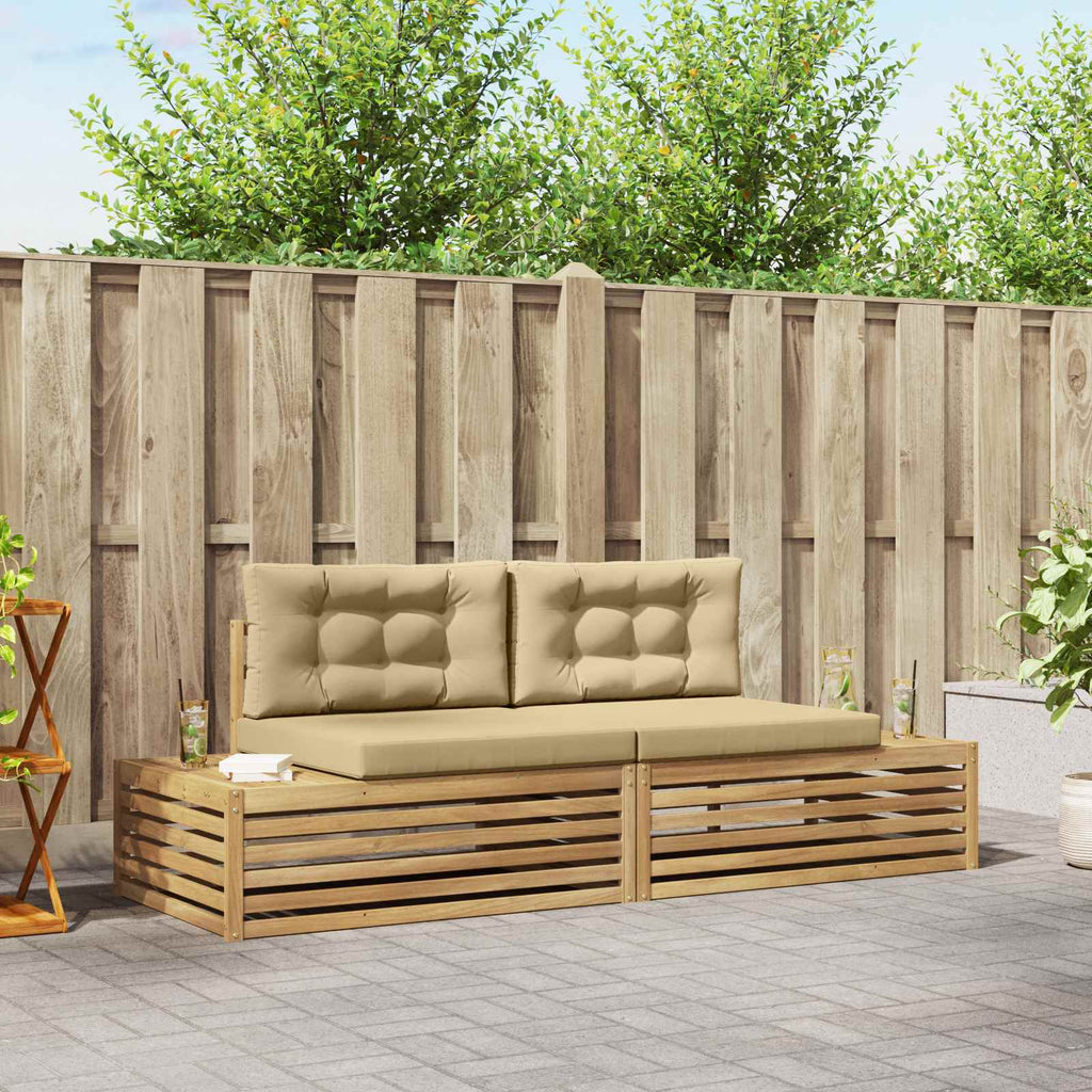 Outdoor-Sofagarnitur Weiß 230,5 x 83 x 73 cm Polyester