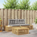 3 Stück Outdoor-Sofagarnitur Polyester Weiß