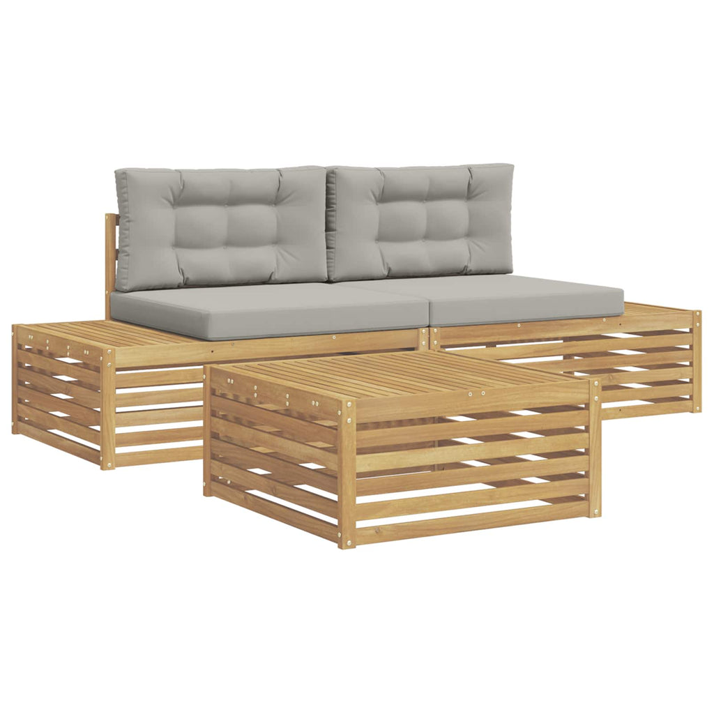 3 Stück Outdoor-Sofagarnitur Polyester Weiß