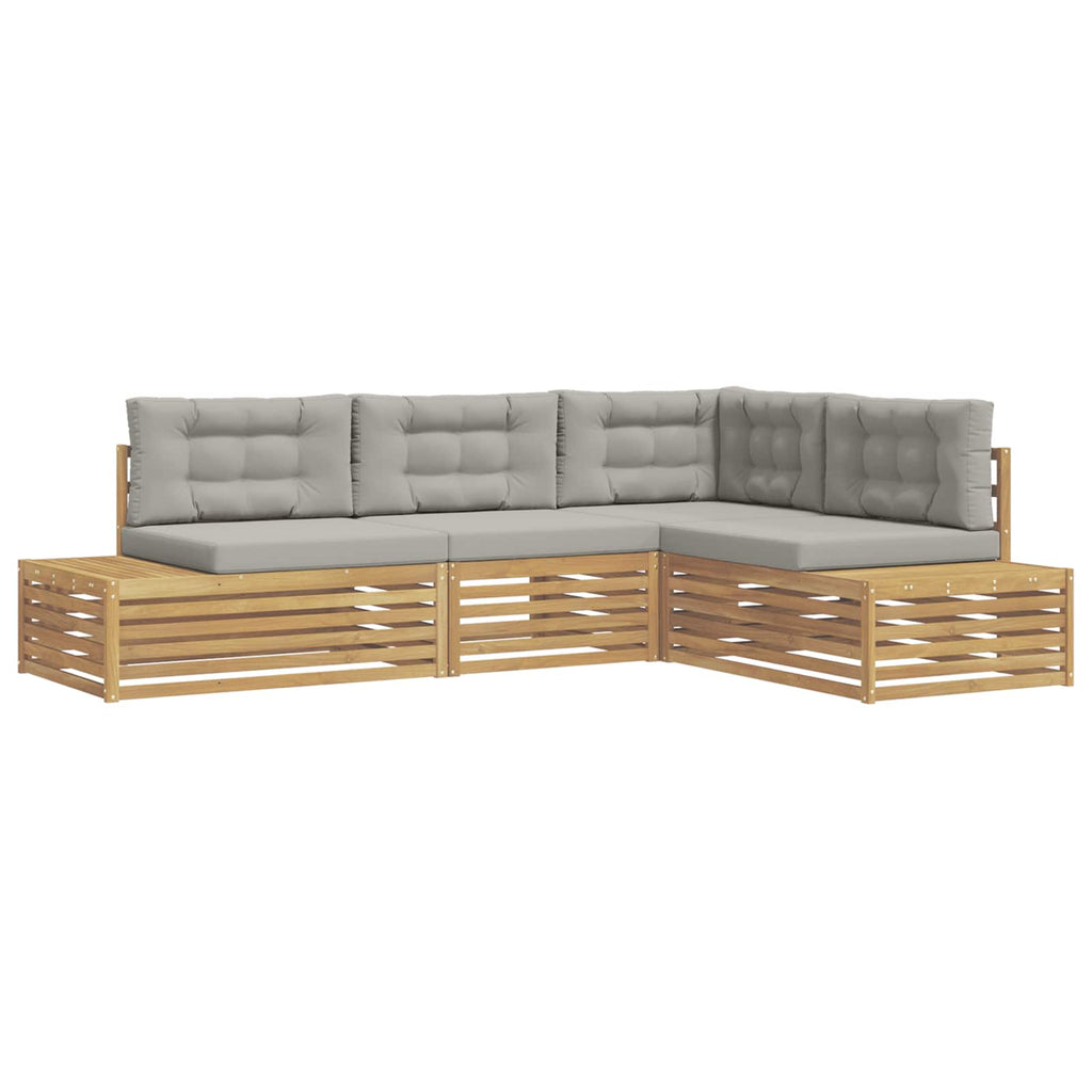 4 Stück Outdoor-Sofagarnitur Polyester Weiß