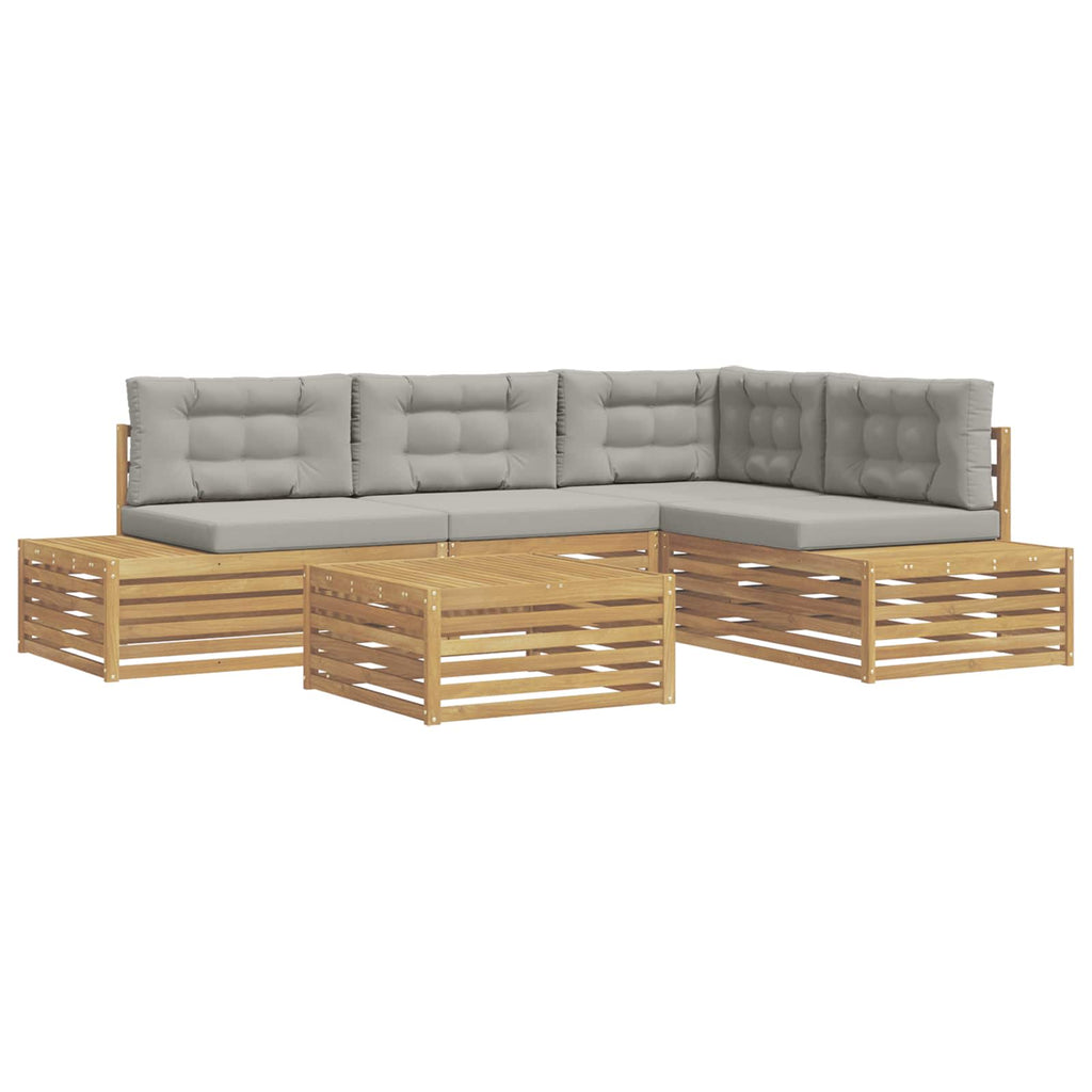 5 Stück Outdoor-Sofagarnitur Polyester Weiß