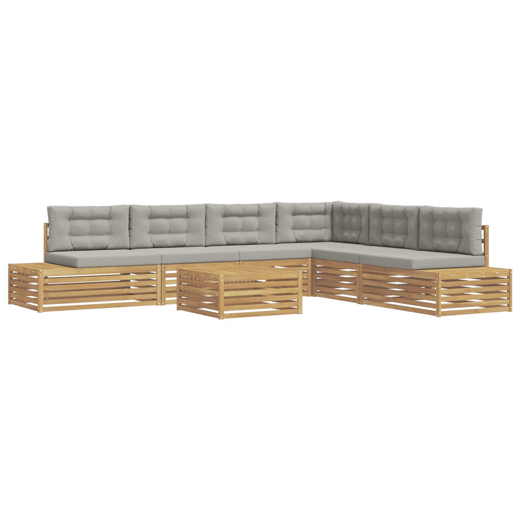 7 Stück Outdoor-Sofagarnitur Polyester Weiß