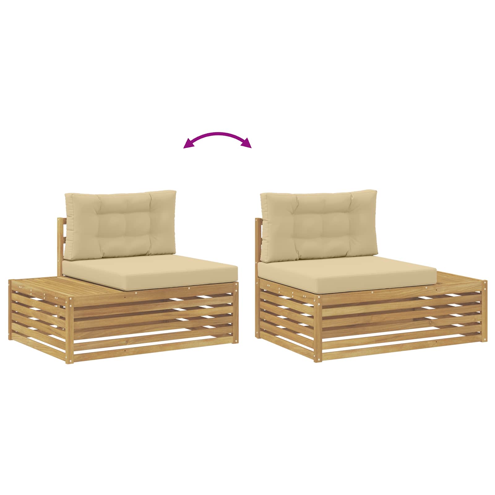 7 Stück Outdoor-Sofagarnitur Polyester Weiß