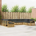 Outdoor-Sofagarnitur 9 pcs Weiß und Anthrazit