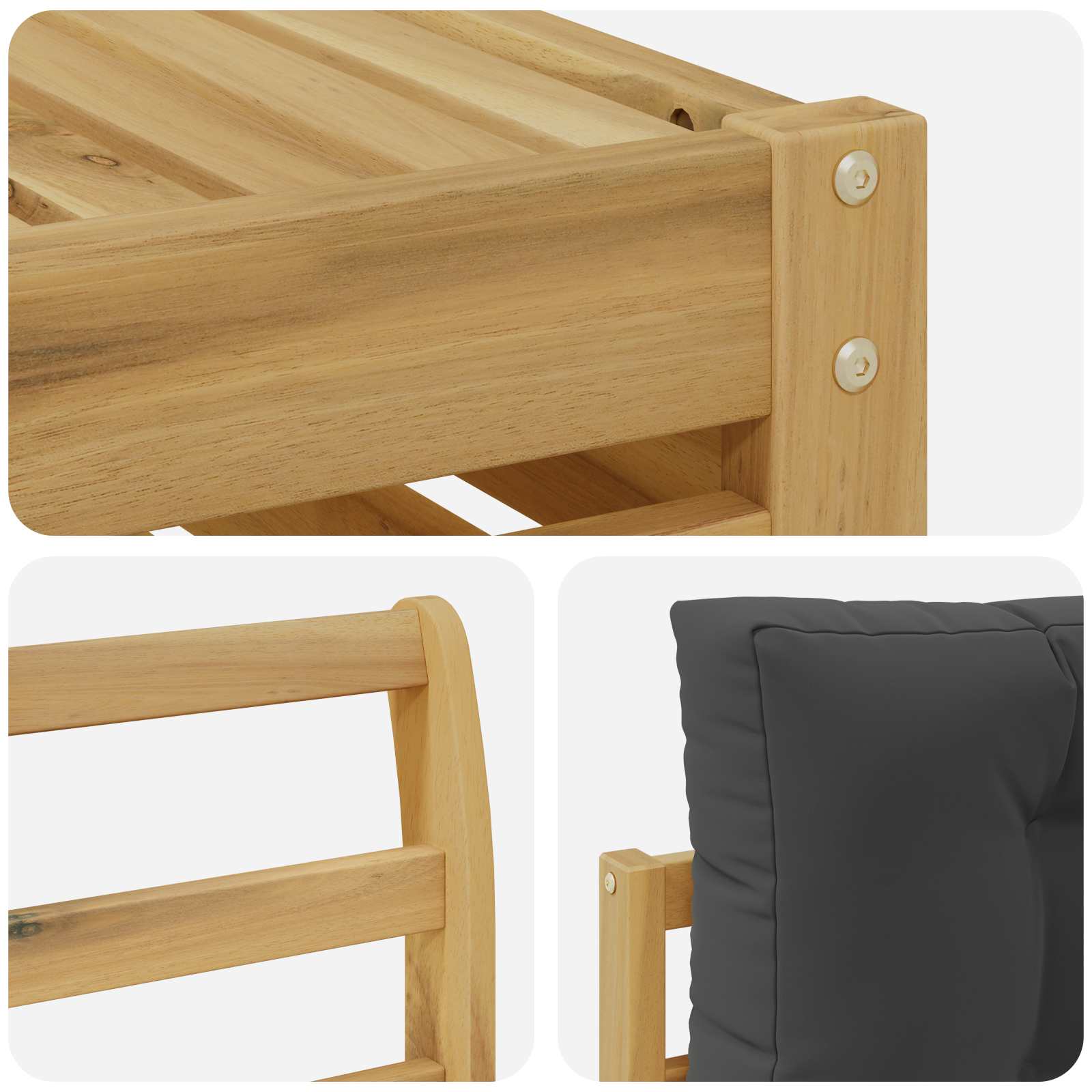 Outdoor-Sofagarnitur 10 pcs Weiß und Anthrazit