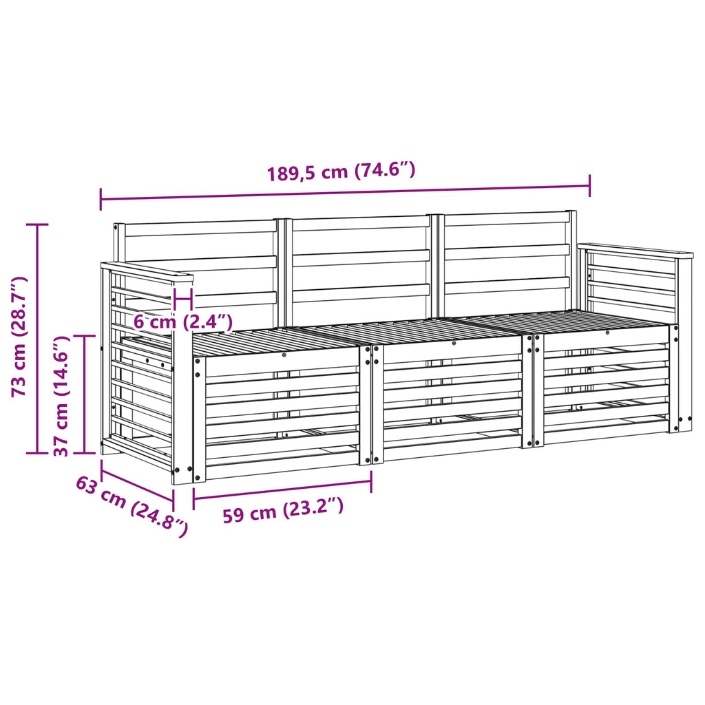 Sofagarnituren 3 pcs