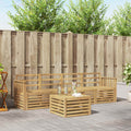 Outdoor-Sofagarnitur 5 pcs Weiß Massivholz Akazie