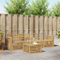 Outdoor-Sofagarnitur 5 pcs Weiß Massivholz Akazie
