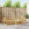 Outdoor-Sofagarnitur 7 pcs Weiß Massivholz Akazie