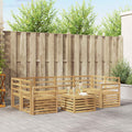 Outdoor-Sofagarnitur 7 pcs Weiß Massivholz Akazie